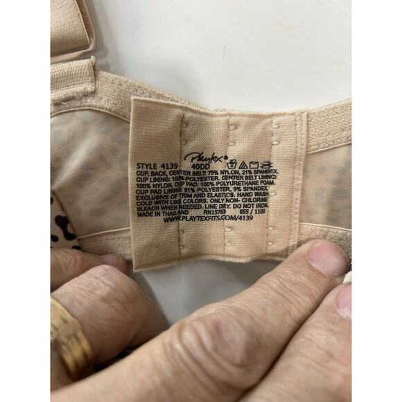 Playtex Secrets Plunge Underwire Bra Size 40DD Style 4139 Leopard MobWife - Picture 4 of 8